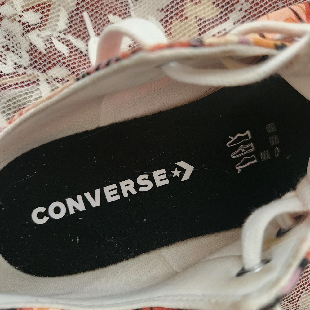 Converse Womens Tropical Print Sneakers Orange Pink Size 9.5/41 Eur - Picture 7 of 10